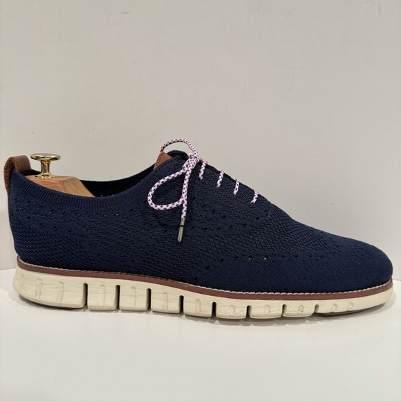 Cole Haan Zerogrand Wingtip Oxford Blue Marine Stitchlite Shoe C24947 Men\'s 10.5 main image 11